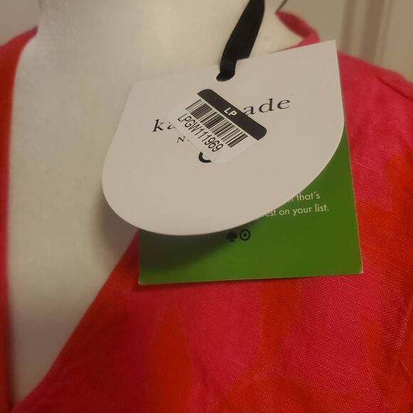 NWT Kate Spade xTarget Pink and Red Floral Midi Boho Linen Blend Dress. Size XS - Picture 8 of 11